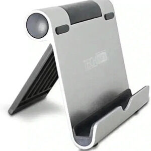 TechMatte iPhone/iPad Brushed Silver Metal Adjustable Stand Holder NWT